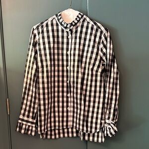 Vilagallo black & white Checkered Button Down Shirt